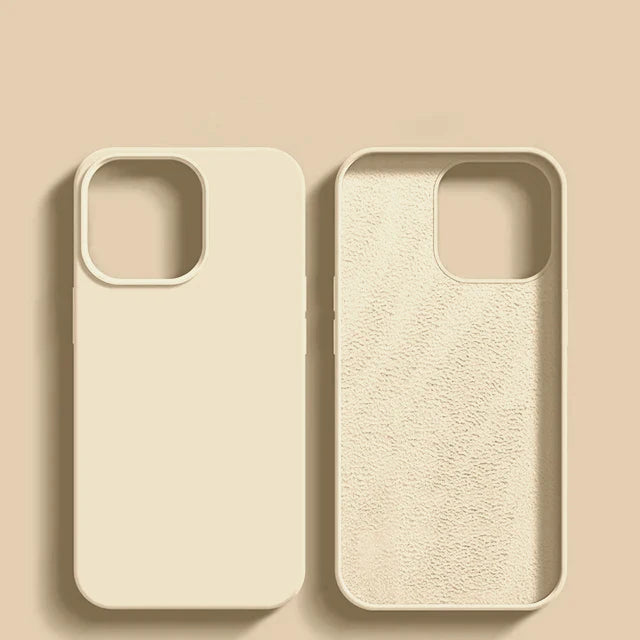 Luxury Shockproof Liquid Silicone Case for iPhone 13–16 Series | Soft Bumper Protective Cover