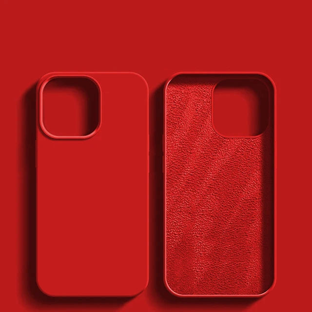 Luxury Shockproof Liquid Silicone Case for iPhone 13–16 Series | Soft Bumper Protective Cover