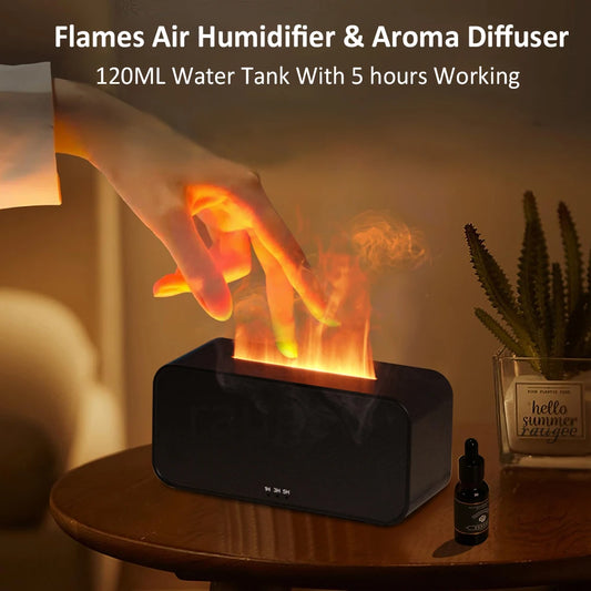 Air Aroma Flame Humidifier – Essential Oil Diffuser with LED Light | Sova