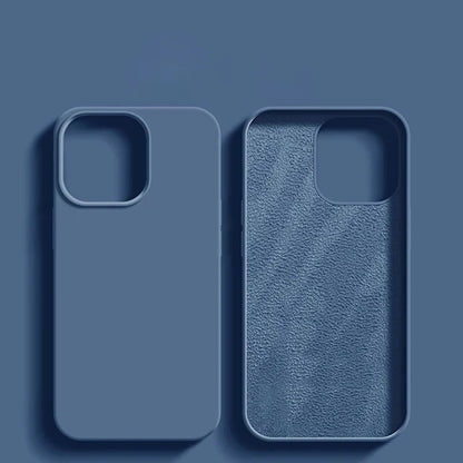 Luxury Shockproof Liquid Silicone Case for iPhone 13–16 Series | Soft Bumper Protective Cover