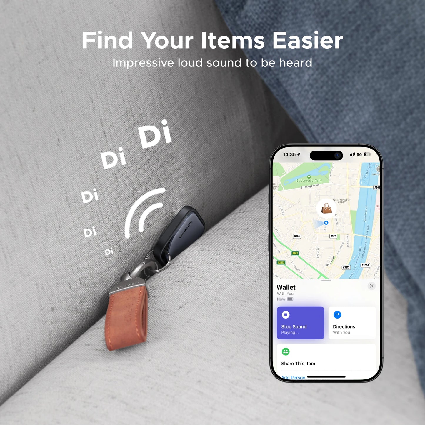 UGREEN Smart Tag Bluetooth Tracker for iPhone