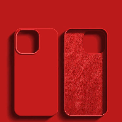 Luxury Shockproof Liquid Silicone Case for iPhone 13–16 Series | Soft Bumper Protective Cover